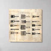schilderpenselen Verfenseel Krantendruk Canvas Afdruk (Voorkant)
