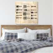 schilderpenselen Verfenseel Krantendruk Canvas Afdruk (Insitu (Slaapkamer))