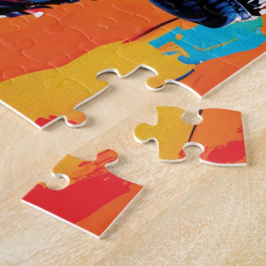 Schilderportret van een Tyrannosaurus rex | T-Rex Legpuzzel (Zijkant)