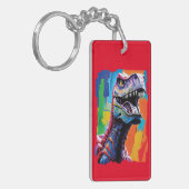 Schilderportret van een Tyrannosaurus rex | T-Rex Sleutelhanger (Voorkant Links)