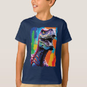 Schilderportret van een Tyrannosaurus rex | T-Rex T-shirt (Voorkant)