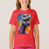 Schilderportret van een Tyrannosaurus rex | T-Rex T-shirt (Voorkant)