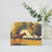 Schilderpuntillist voor paarden en karretjes briefkaart (Staand voorkant)