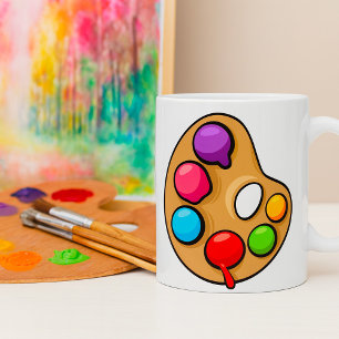 Schilders Kunstpalet Kunstenaar Schilder Koffiemok