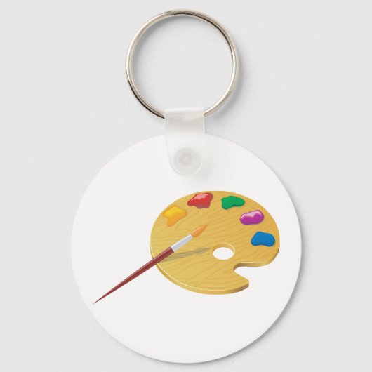 Schilders Palet Sleutelhanger (Voorkant)