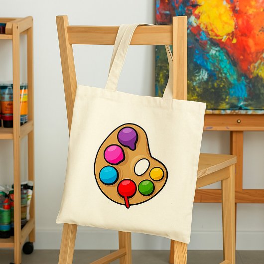 Schilders palet tote bag