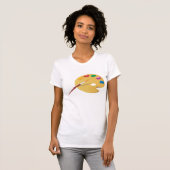 Schilders Palet Vrouwen T-shirt (Voorkant volledig)