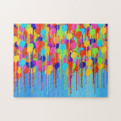 Schilderschijven op schaduwen van blauw Abstract Legpuzzel (Horizontaal)