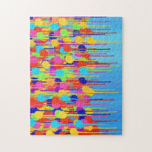 Schilderschijven op schaduwen van blauw Abstract Legpuzzel (Verticaal)