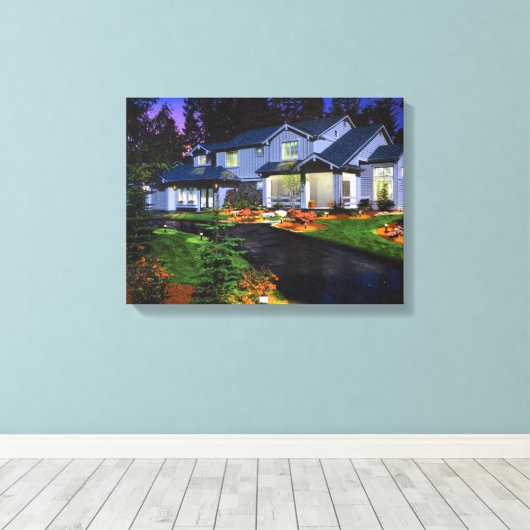 Schilderschilderingen in een prachtig huis canvas afdruk (Insitu (Houten vloer))