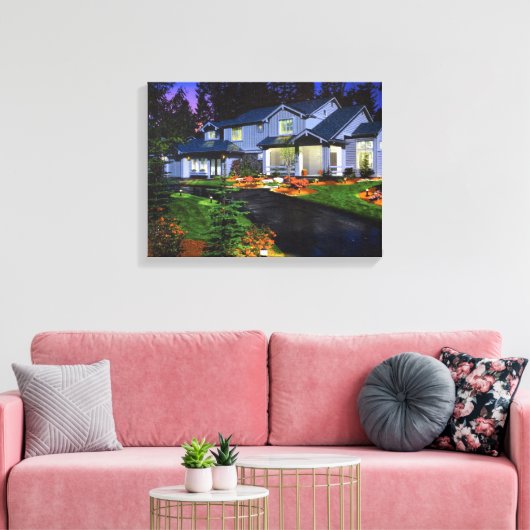 Schilderschilderingen in een prachtig huis canvas afdruk (Insitu (Woonkamer))