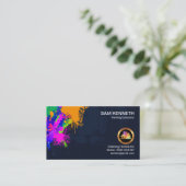 Schilderschilderverf met schilderplaat op wandverf visitekaartje (Staand voorkant)