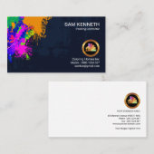 Schilderschilderverf met schilderplaat op wandverf visitekaartje (Voorkant / Achterkant)