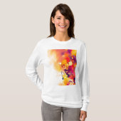 Schilderschildervormig ontwerp kleurig t-shirt (Voorkant volledig)