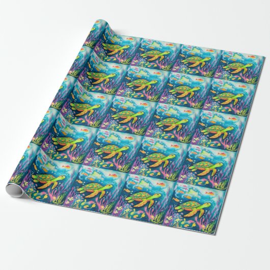 Schilderschildpad Cadeaupapier (Uitgerold)