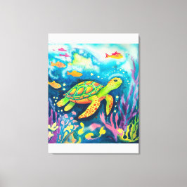 Schilderschildpad Canvas Afdruk