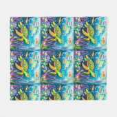 Schilderschildpad Fleece Deken (Voorkant (Horizontaal))