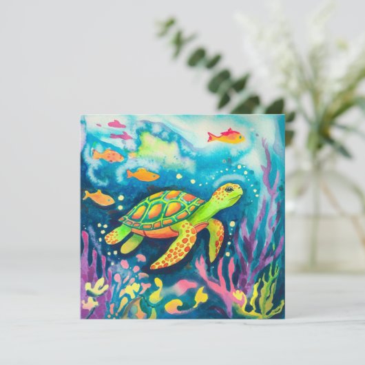 Schilderschildpad Kaart (Staand voorkant)