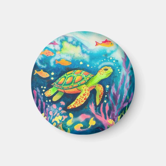 Schilderschildpad Magneet (Voorkant)