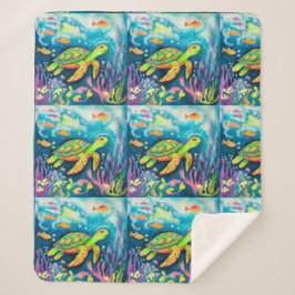 Schilderschildpad Sherpa Deken