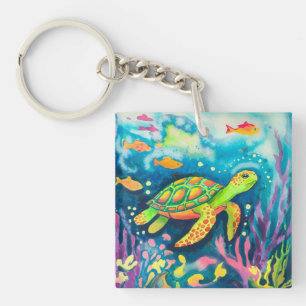Schilderschildpad Sleutelhanger
