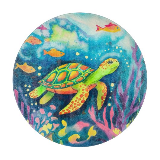 Schilderschildpad Snijplank (Voorkant)