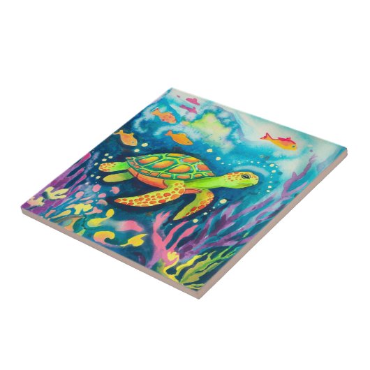 Schilderschildpad Tegeltje (Zijkant)