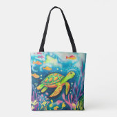 Schilderschildpad Tote Bag (Achterkant)