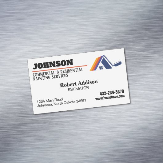 Schildersdiensten Commerciële en residentiële Magnetisch Visitekaartje (Voorbeeld)