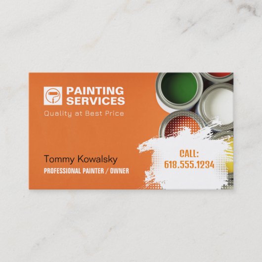 Schildersdiensten | Paint Rollers Visitekaartje (Voorkant)