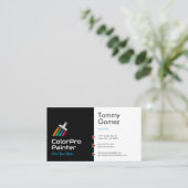 Schildersdiensten | schilder visitekaartje (Staand voorkant)