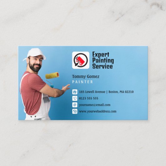 Schildersdiensten | schilder visitekaartje (Voorkant)