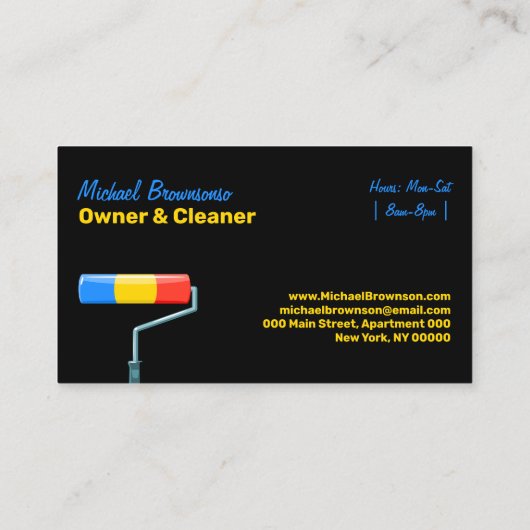 Schilderservice Decoratie Modern Professional Visitekaartje (Achterkant)