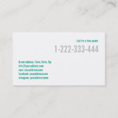 Schilderservice Decorator Green Ink Splash Visitekaartje (Achterkant)