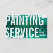 Schilderservice Decorator Green Ink Splash Visitekaartje (Voorkant)