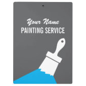 Schilderservice klembord met logo van een verfkwas (Achterkant)