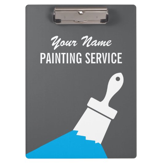 Schilderservice klembord met logo van een verfkwas (Voorkant)