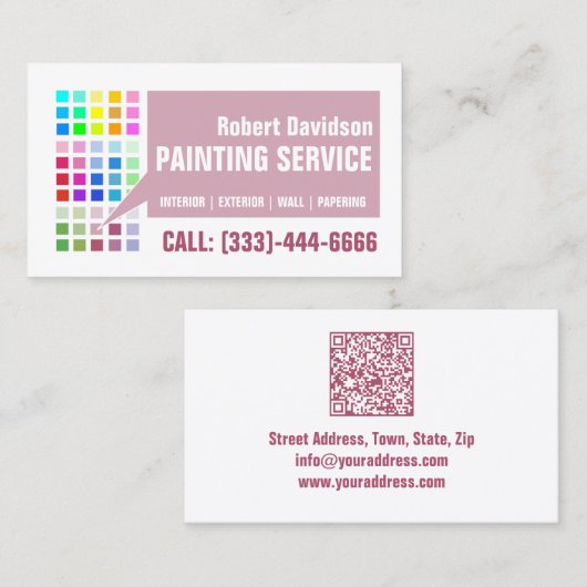 Schilderservice Kleur Master Paint & Decor Shop Visitekaartje (Voorkant / Achterkant)