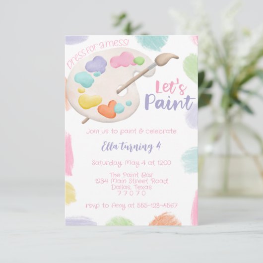 Schildersfeest Uitnodiging (Staand voorkant)