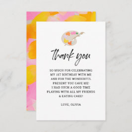 Schildersfeestje 1e verjaardagsfeestje Bedankt 