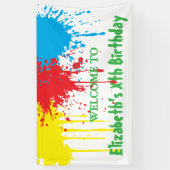 Schildersfeestje Kinderverjaardag Spandoek (Verticaal)