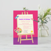 Schildersfeestje voor kinderen kaart (Staand voorkant)