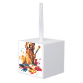 Schildershond � Artistieke hond met ezel Decoratie (Achter hoekig)