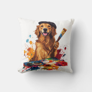 Schildershond � Artistieke hond met ezel Kussen