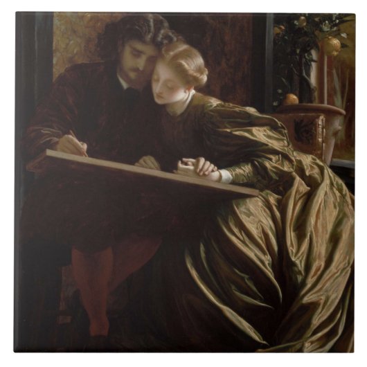Schildershuwelijksreis (door Frederic Leighton) Tegeltje (Voorkant)