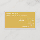 Schilderspier blauw gele schilderdecorator  visitekaartje (Achterkant)