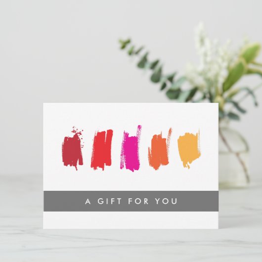 Schilderstalen Rood/Oranje Cadeaucertificaat (Staand voorkant)