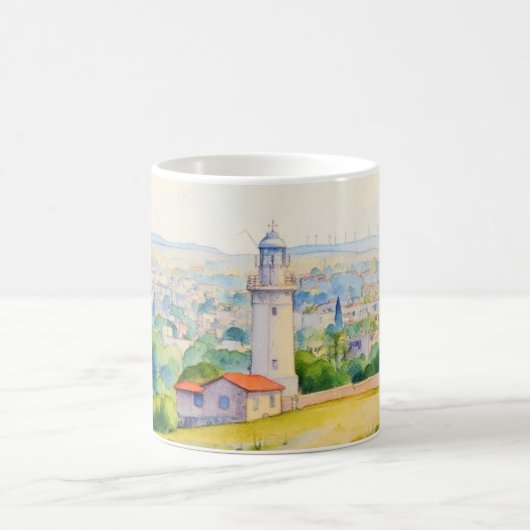 Schilderstijl afbeelding van Paphos Lighthouse, Cy Koffiemok (Center)