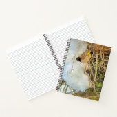 Schilderstijl Wintervogel Met Aanpasbare Tekst Notitieboek (Binnen)