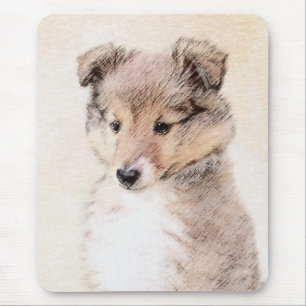 Schilderswerk van Shetland Sheepdog Puppy, origine Muismat